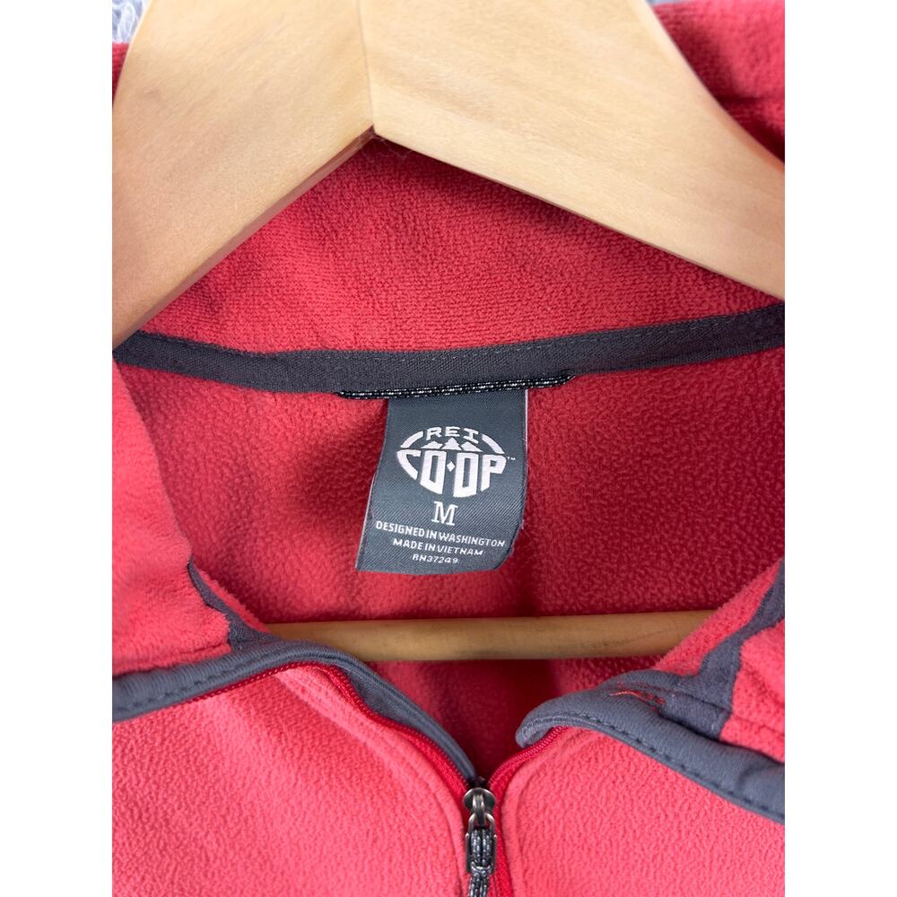REI Co-op Fleece Quarter Zip Pullover Women’s M Coral Red Lightweight - Picture 2 of 6